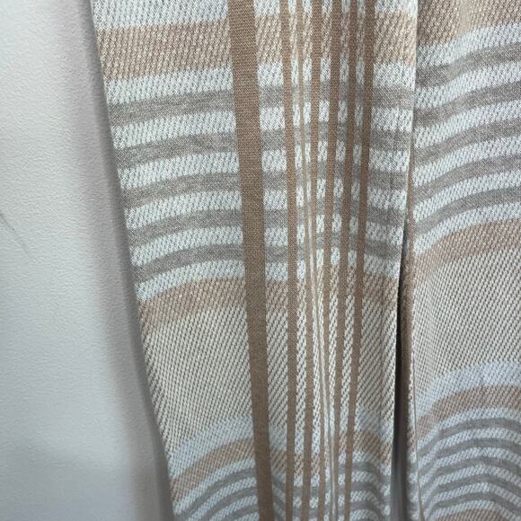 Elie Tahari XS Knit Lounge Pants Neutral Birdseye Plaid Wide Leg Soft Comfy Chic - Picture 6 of 11